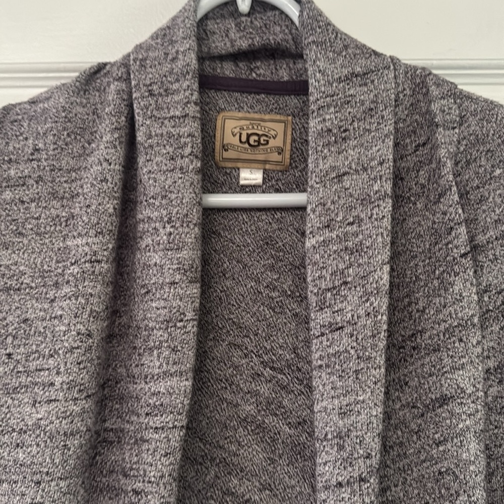 UGG Australia Open Front Drape Cardigan Sweater Size Small - purplish grey color - Picture 2 of 4